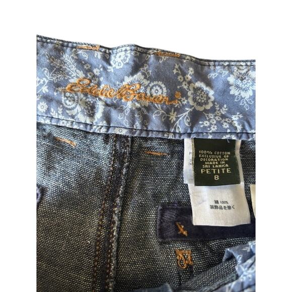 Eddie Bauer Womens Shorts Bermuda Denim Jean Blue Petite 8 Modest - Picture 3 of 7